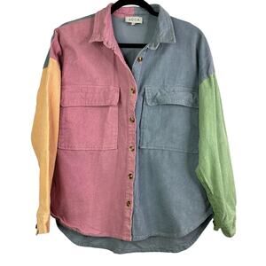 ACOA Pastel Corduroy Shirt Jacket women’s size small
